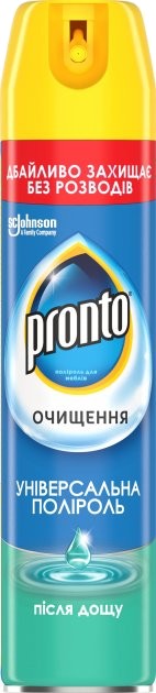 Засіб для чищення універсальний SC Johnson Pronto После дождя 250 мл (5000204150810) - Фото 1