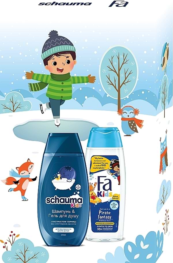 Фото - Подарочный набор для ухода за волосами Schauma Kids boy for Children's Шампунь-гель д/душа Schauma 250 мл + Гель д/душа Fa 250 мл