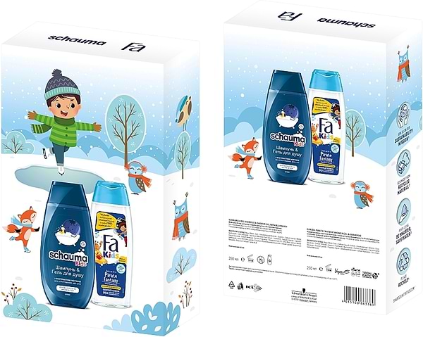 Фото - Подарочный набор для ухода за волосами Schauma Kids boy for Children's Шампунь-гель д/душа Schauma 250 мл + Гель д/душа Fa 250 мл