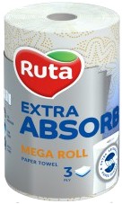 Рушники паперові Рута Selecta Mega roll 1шт, 3СЛ - Фото 1