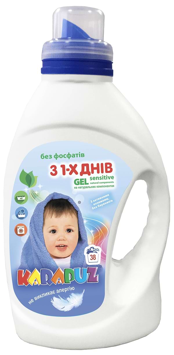 Фото - Гель для прання Карапуз Sensitive для прання дитячої білизни, 1,5 л