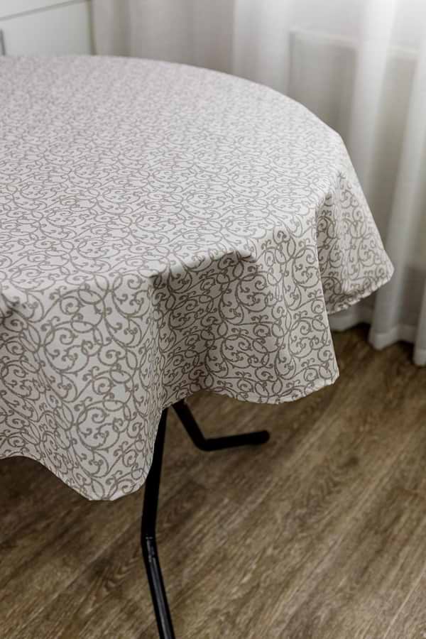 Фото - Скатертина кругла Прованс Simfoni Капучіно D-136 см (033619)