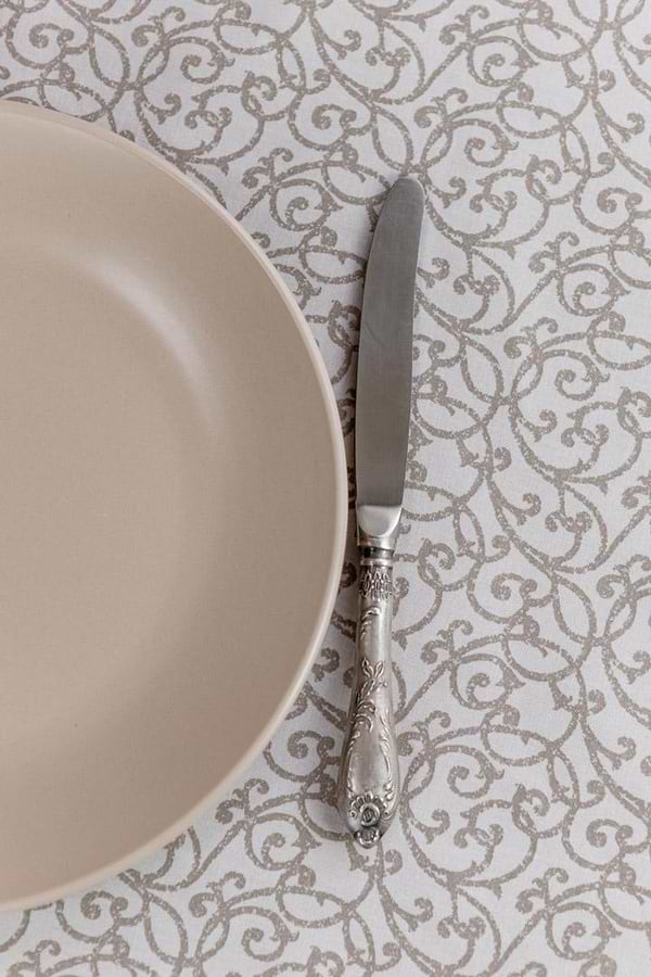 Фото - Скатертина кругла Прованс Simfoni Капучіно D-136 см (033619)