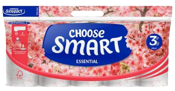 Фото - Туалетная бумага Smart ESENTIAL Персик 3 слоя, 10 рул. по 14,4м