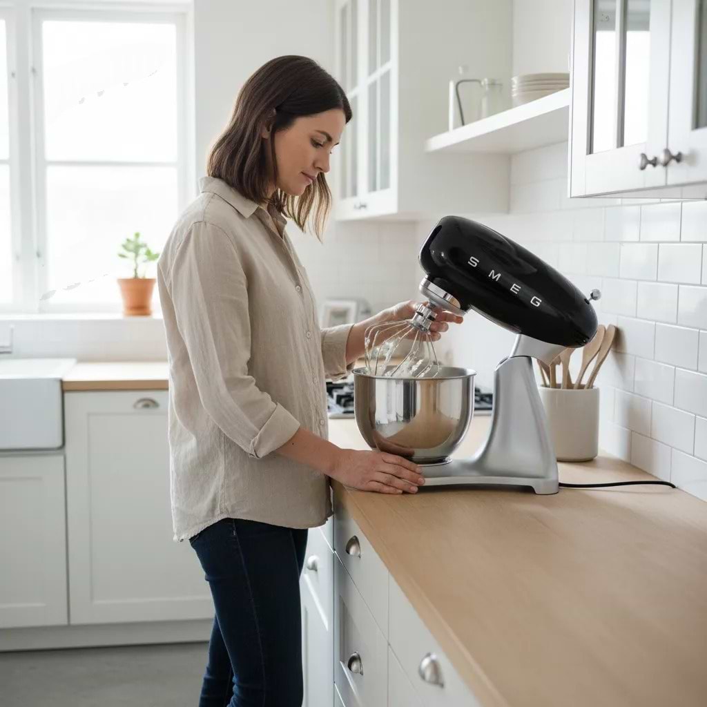 Фото - Планетарний міксер Smeg SMF04BLEU