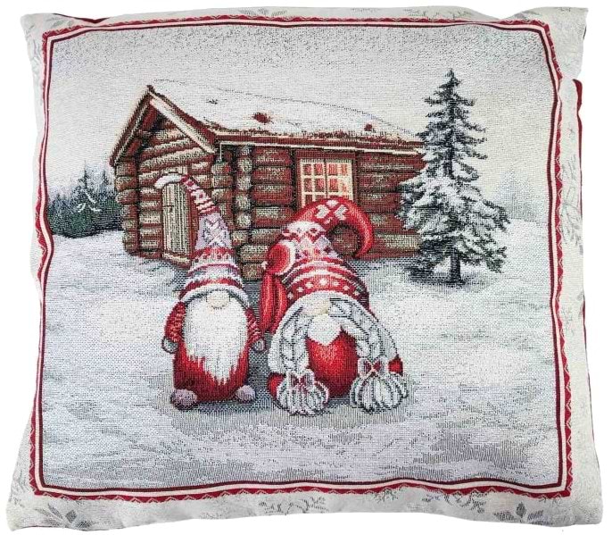 Наволочка Прованс гобеленова Snowfall Пара гномів 45х45 (023806)