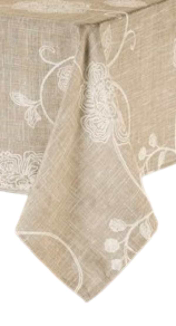 Фото - Скатертина прямокутна SOHO 140х180 см Bouquet Cream (04-TC-00237-1)