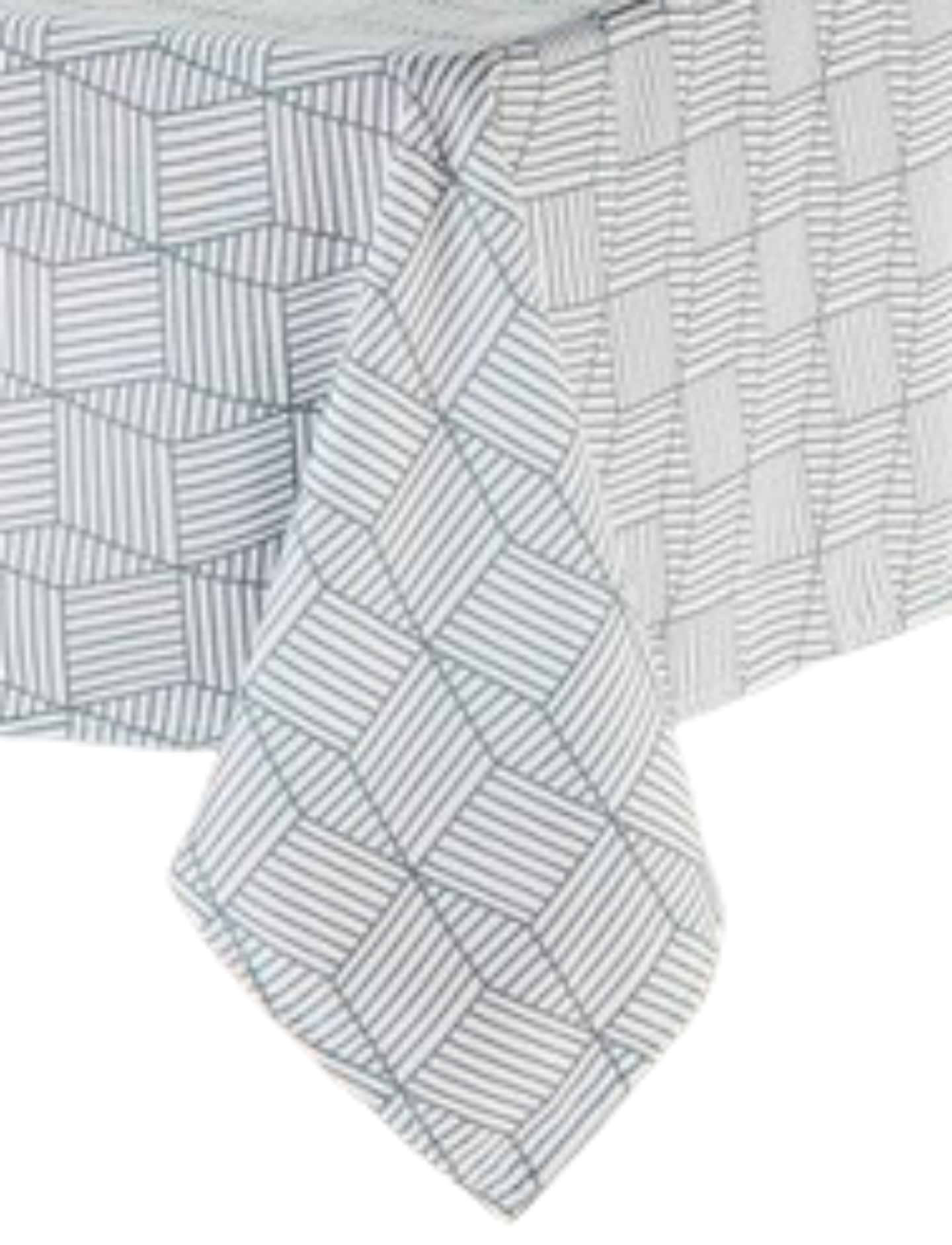 Скатертина прямокутна SOHO 140х180 см Geomeria Grey (04-TC-00753-1)