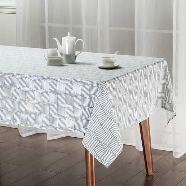 Фото - Скатерть прямоугольная SOHO 140х180 см Geomeria Grey (04-TC-00753-1)