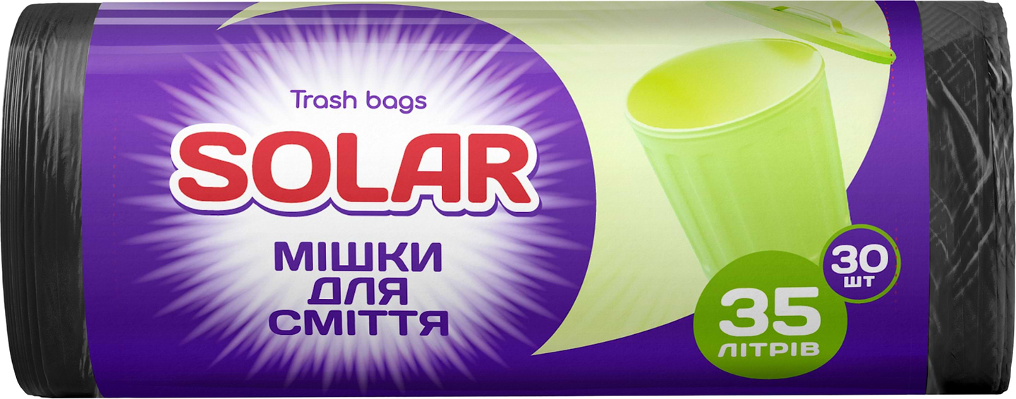 Пакет мусорный Solar 35 л 30 шт. (4820269930032) - Фото 1