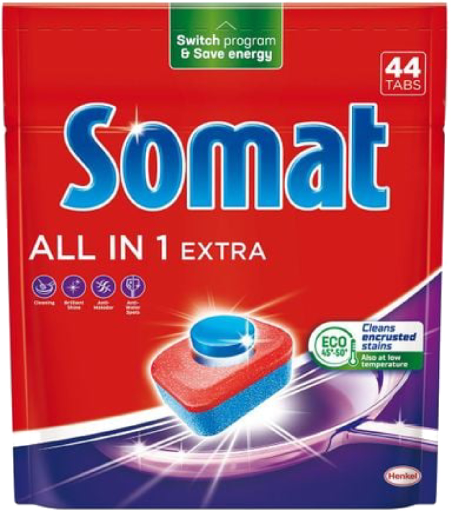 Таблетка для посудомийної машини Somat All in 1 Extra 44 шт - Фото 1