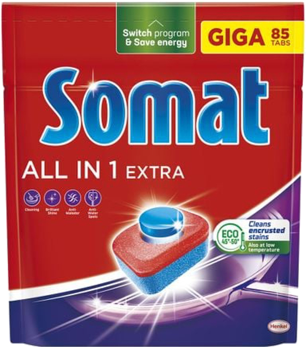 Фото - Таблетка для посудомийної машини Somat All in 1 Extra 85 шт