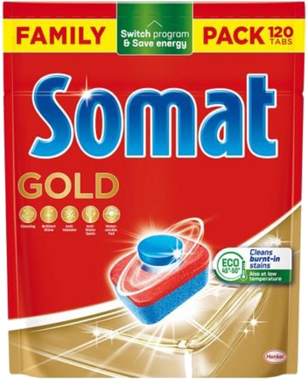Фото - Таблетка для посудомоечной машины Somat Gold 120 шт