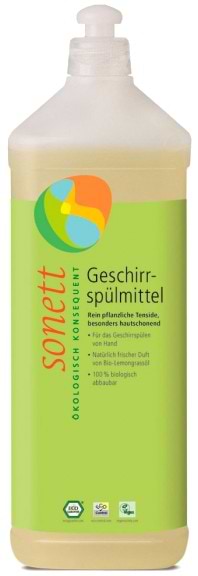 Засіб для ручного миття посуду Sonett Концентрат с эфирным маслом лимонника 1 л (GB3070)
