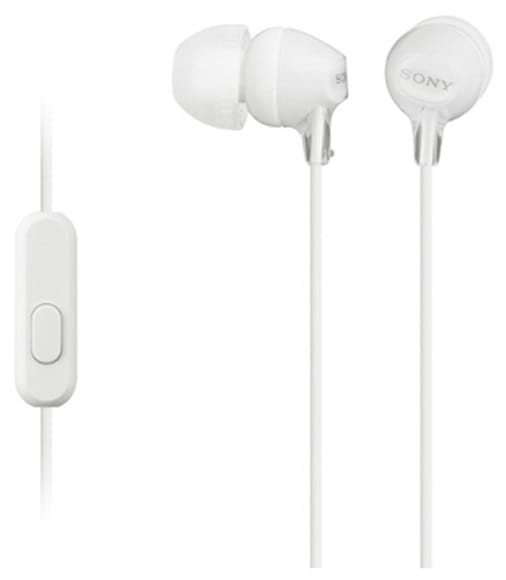 Навушники вкладиші Sony MDR-EX15AP White (MDREX15APW.CE7) - Фото 1