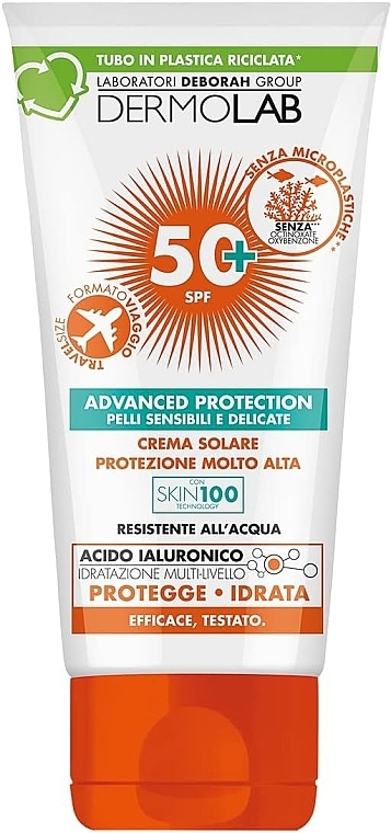 Засіб для засмаги DERMOLAB крем для обличчя та тіла SPF 50+ для чутливої та делікатної шкіри 50 мл (8009518491937)