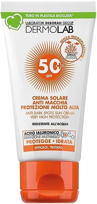 Фото - Засіб для засмаги DERMOLAB крем проти темних плям для обличчя та шиї SPF 50+ 50 мл (8009518491852)