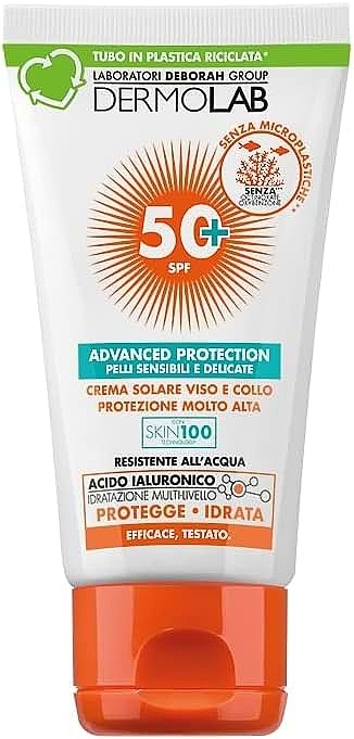 Фото - Средство для загара DERMOLAB крем для лица и шеи SPF 50+ для чувствительной и деликатной кожи 50 мл (8009518491876)