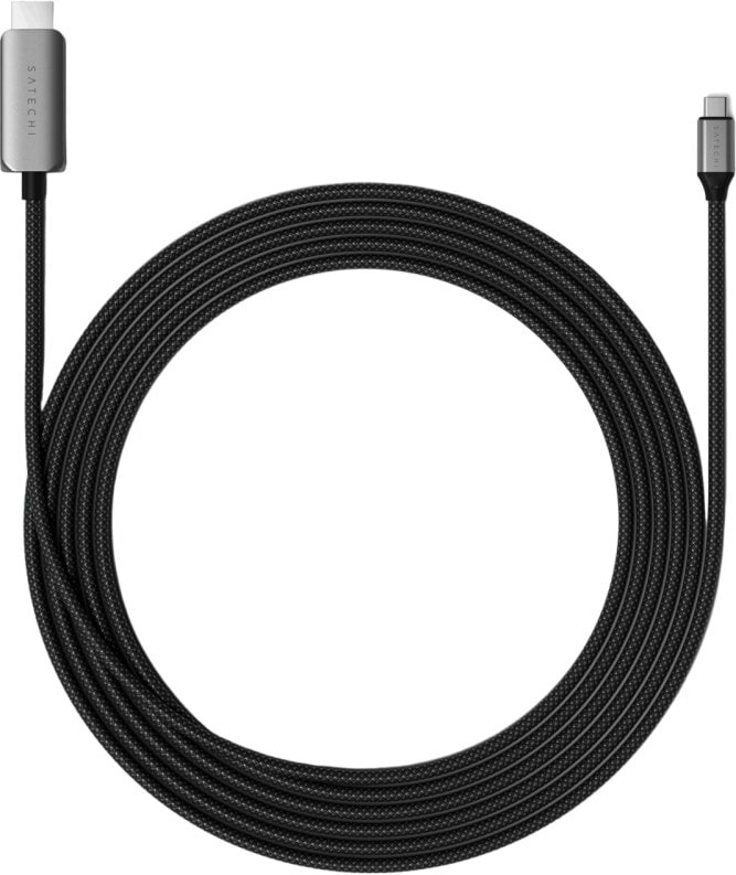 Кабель Satechi USB-C to HDMI 2.1 8K Cable Space Gray (1.8 m) (ST-YH8KCM) - Фото 1
