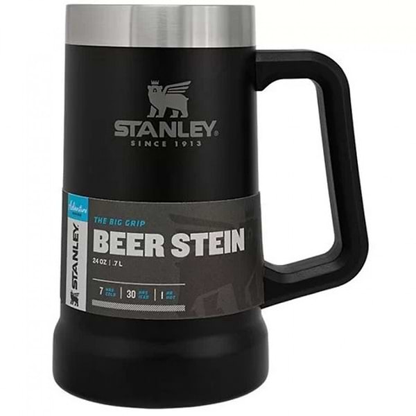 Фото - Термокружка Stanley пивна Adventure Stein Matte Black 0.7 л