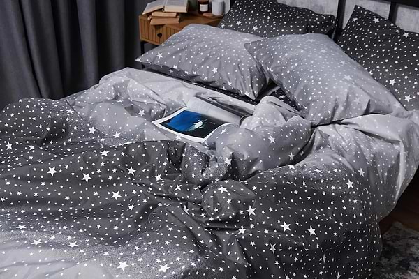 Фото - Комплект постельного белья Moon&Star Микросатин Premium «Starry Night» 143х210х2 см нав. 2х40х60 (MS-820005135)