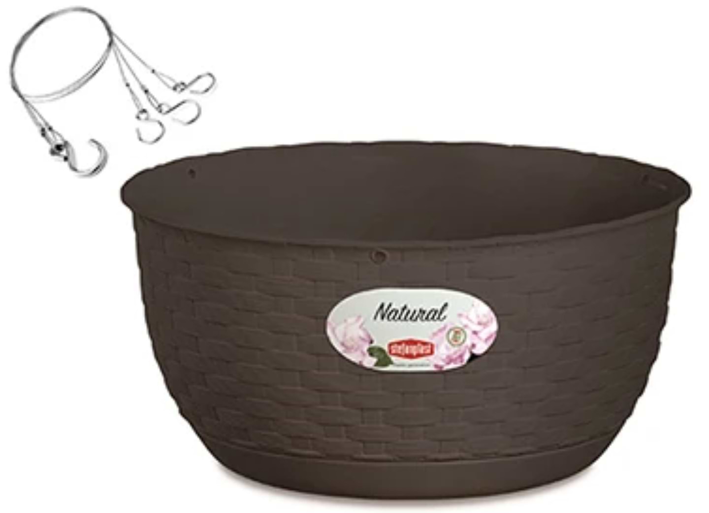 Кашпо Stefanplast коричневий 30х14.5 см 75504