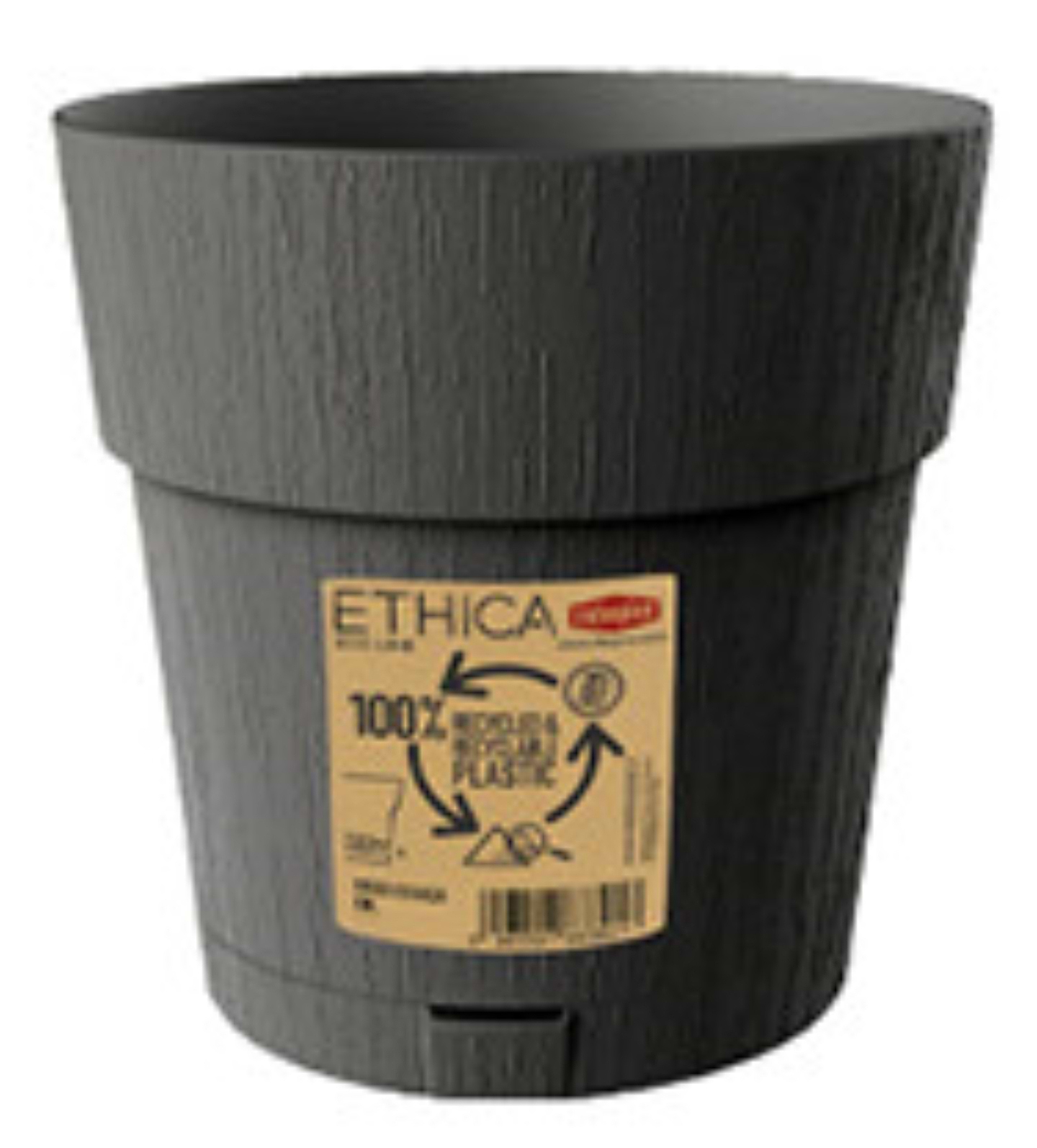 Вазон Stefanplast Ethica 15x15 см графіт 68001