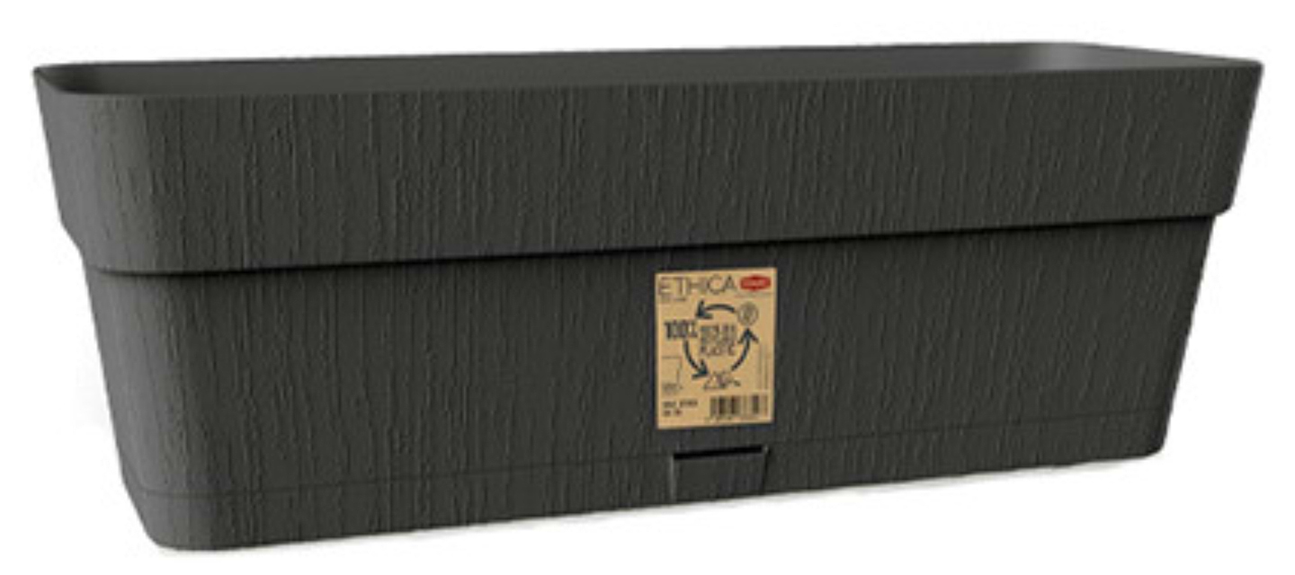 Вазон Stefanplast Ethica 50x18x17 см графит 68251