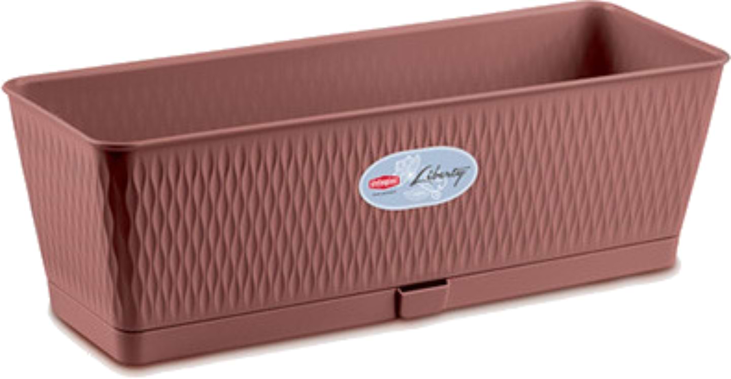 Вазон Stefanplast Liberty рож.коричневий 50х18х16 см 87569