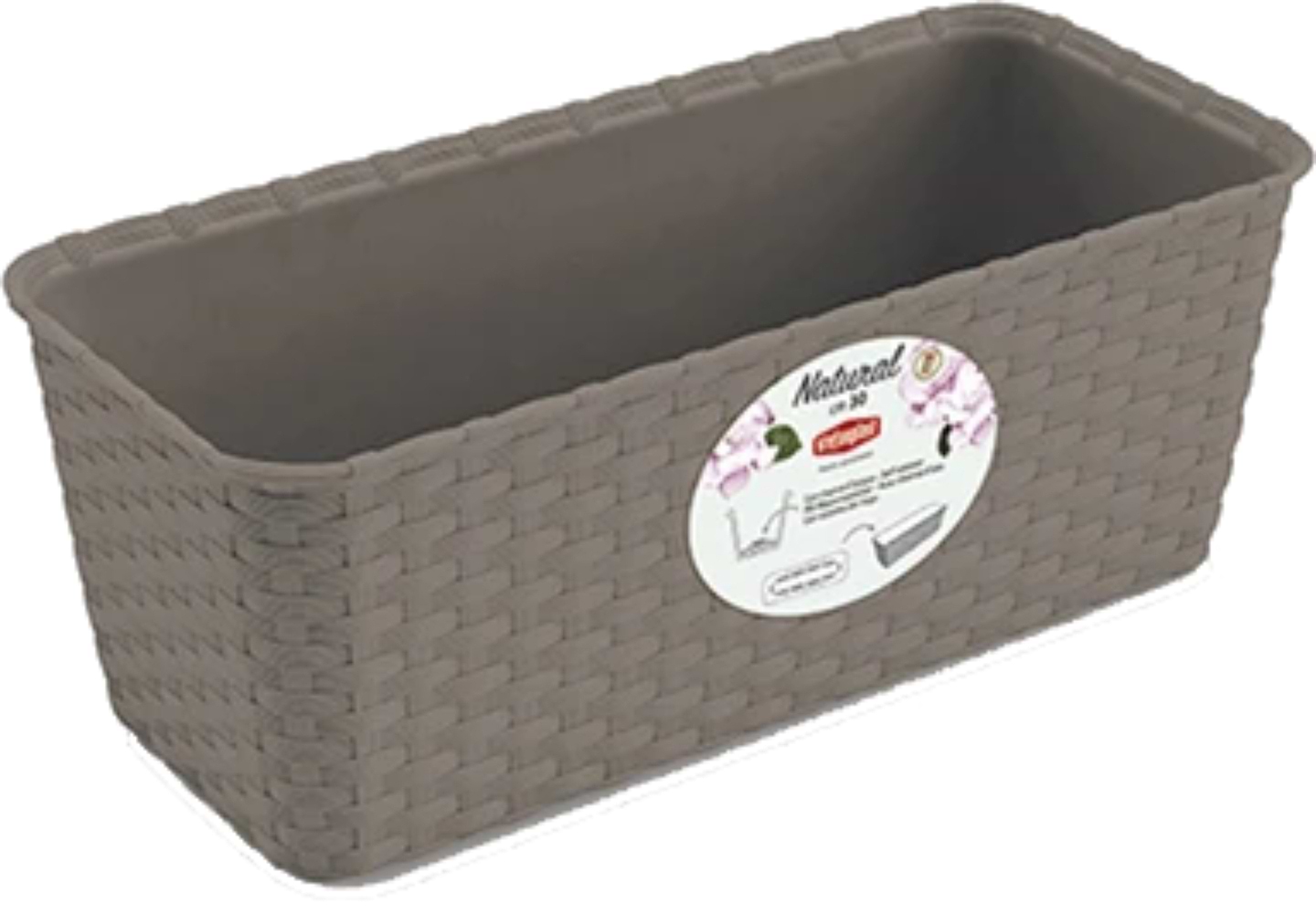 Вазон Stefanplast NATURAL 40х16х13 см 73707