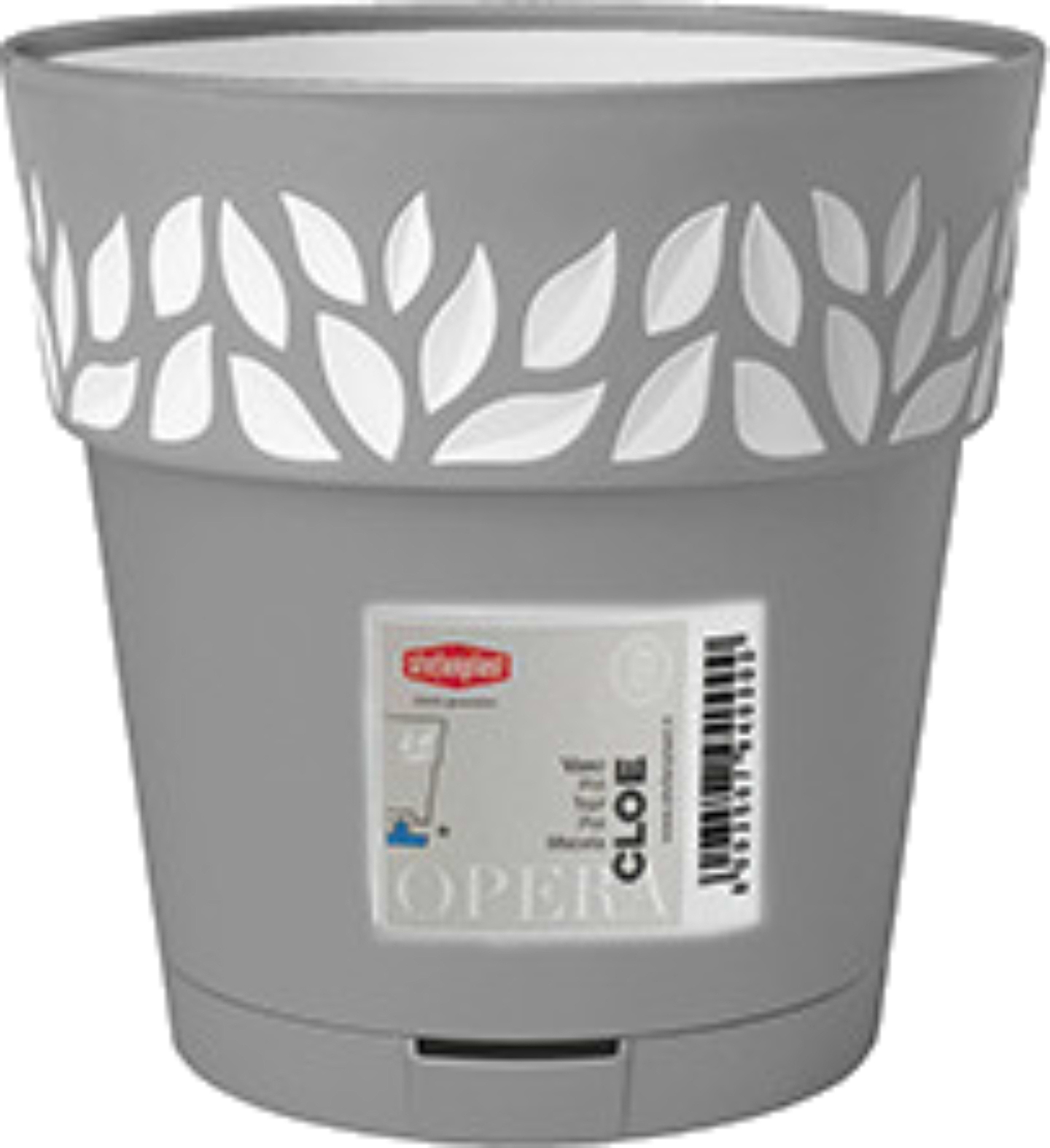 Вазон Stefanplast OPERA Cloe 15 см сірий/білий 94023