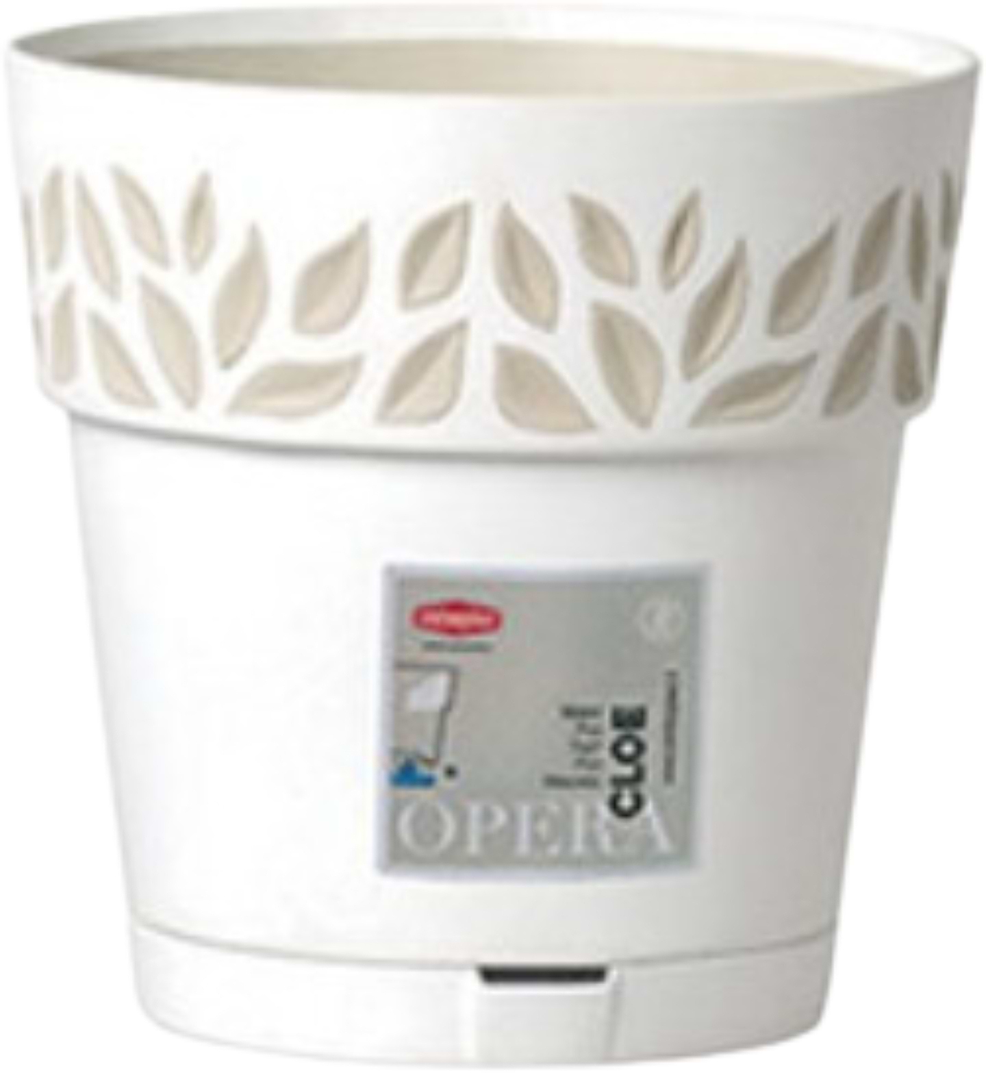 Вазон Stefanplast OPERA Cloe 15x15 см білий/травертин 94000