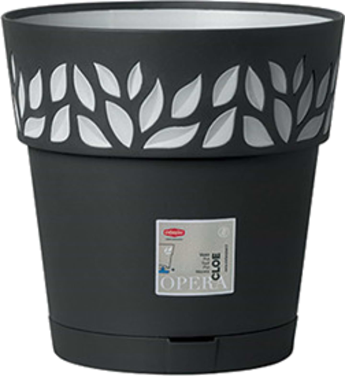 Вазон Stefanplast OPERA Cloe 25x25 см графит/св.серый 94103