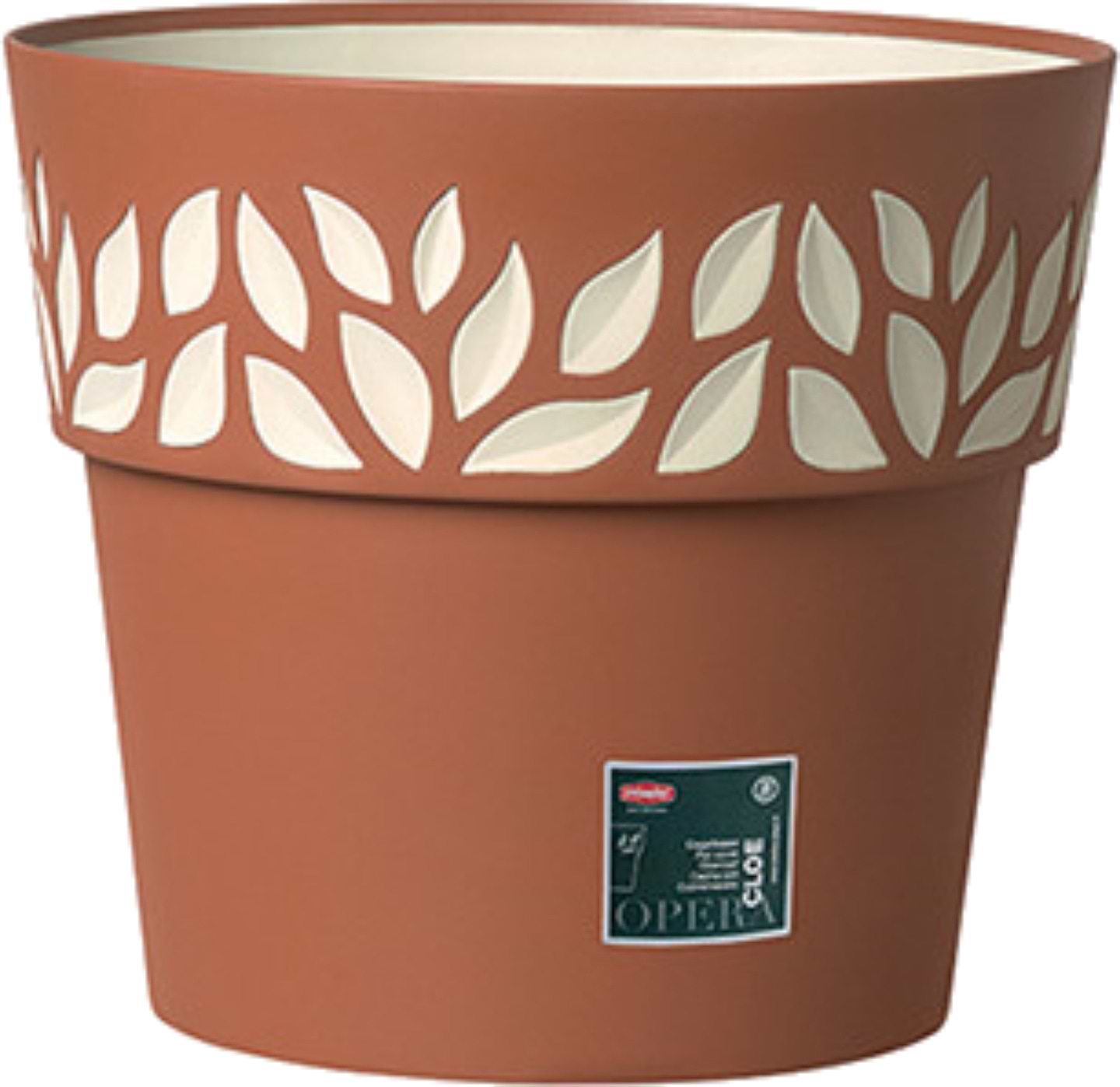 Вазон Stefanplast OPERA Cloe 30x26 см терракотовый/ваниль 94351