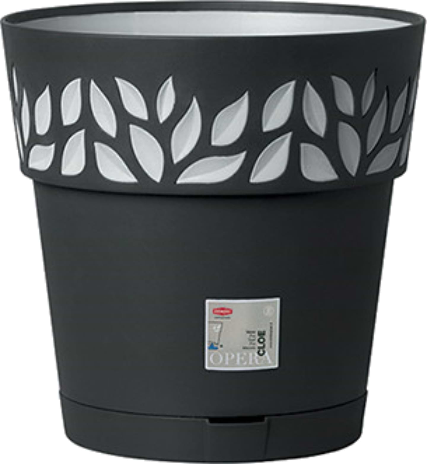 Вазон Stefanplast OPERA Cloe 30x29 см графит/св.серый 94153