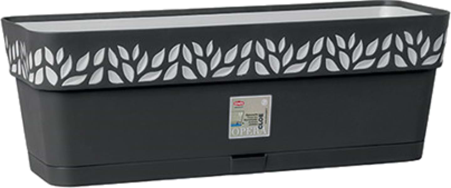 Вазон Stefanplast OPERA Cloe 50 см графіт/св.сірий 94403