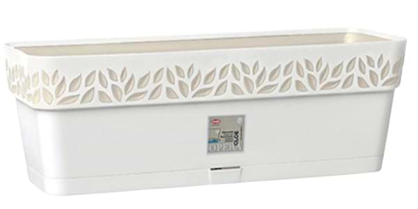 Фото - Вазон Stefanplast OPERA Cloe 50 см білий/травертин 94400