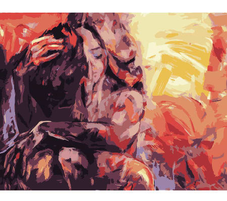 Картина по номерам Strateg Абстракция любви 40х50 см (DY220)