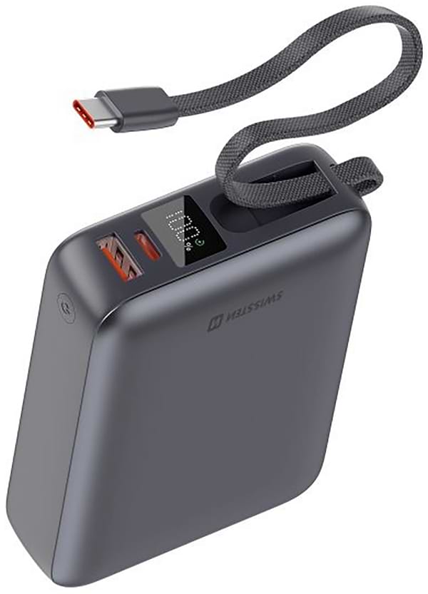 Фото - Батарея мобільна Swissten 20000 mAh 45 Вт з кабелем Type-C Silver (8595217490833)