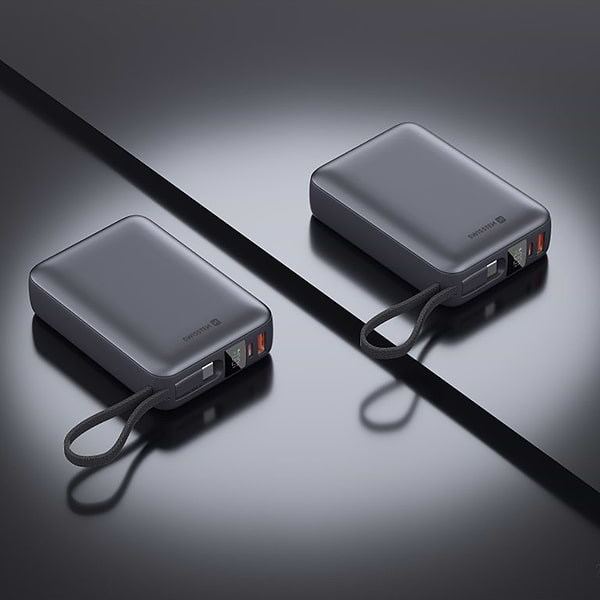 Фото - Батарея мобільна Swissten 20000 mAh 45 Вт з кабелем Type-C Silver (8595217490833)