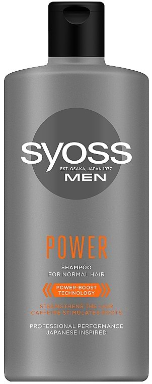 Шампунь чоловічий SYOSS Men Power з кофеїном для нормального волосся 440 мл (9000101277395) - Фото 1