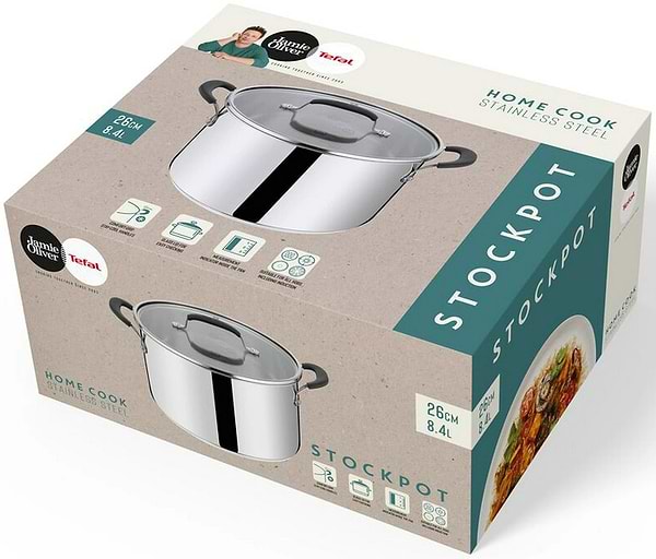Фото - Каструля Tefal E3186375 Jamie Oliver Home Cook  26 см/8,4 л