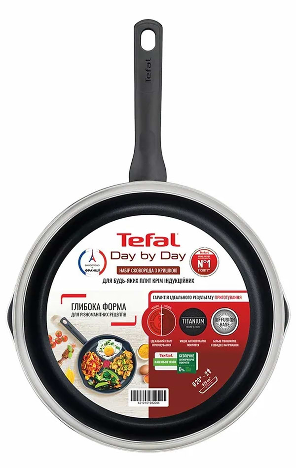 Фото - Сковорода універсальна Tefal B5580223_SET Day by Day 20 см
