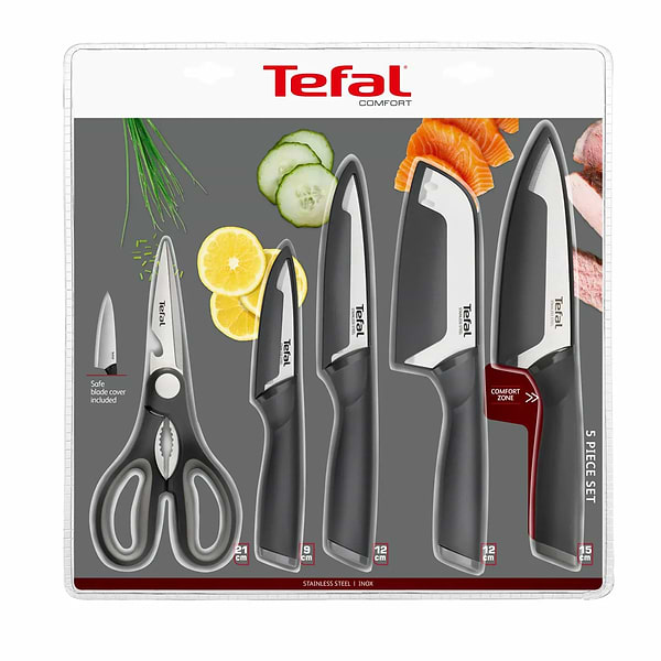 Фото - Набір ножів Tefal Comfort 5 пр. (K2215S55)