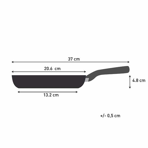 Фото - Сковорода універсальна Tefal D4560253 Hard Stone 20 см