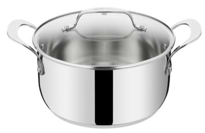 Фото - Набор посуды Tefal E314S774 Jamie Oliver Kitchen Essential 7пр (ковш 1,5л, кастр 3л/5,3л, сковорода 28 см)