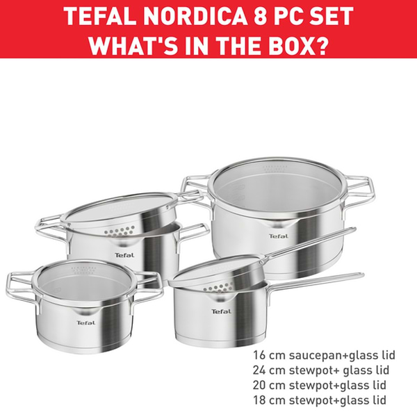Фото - Набір посуду Tefal H852S856 NORDICA 8 пр