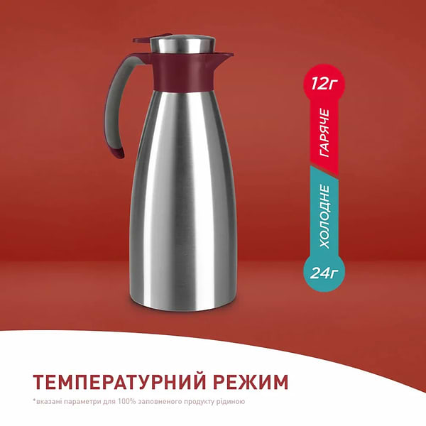 Фото - Термокувшин Tefal K3042214 Soft Grip 1,5 л бордо