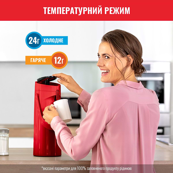 Фото - Термос Tefal K3140314 PONZA PUMP 1.9 л червоний