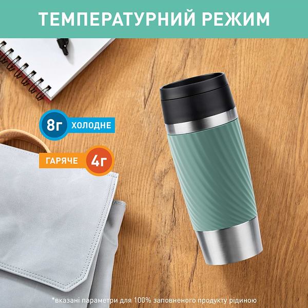 Фото - Термокружка Tefal N2024310 Travel Mug  Classic Twist 0,36 л зеленый